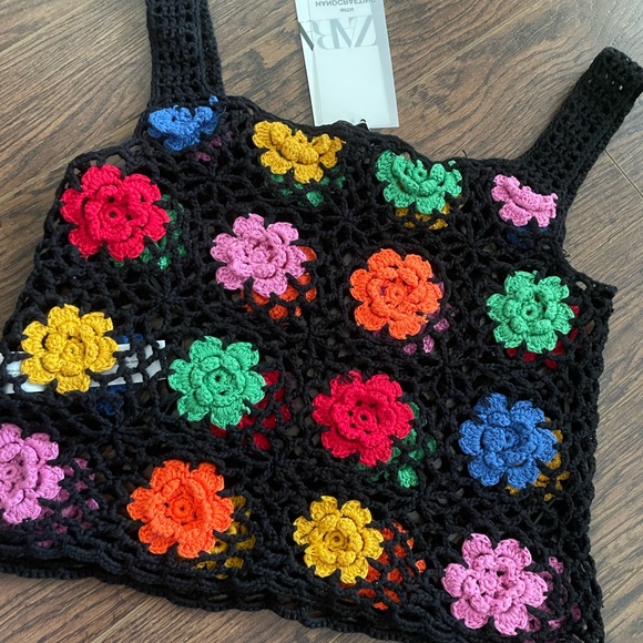NWT Zara Crochet Top XS - Picture 9 of 12